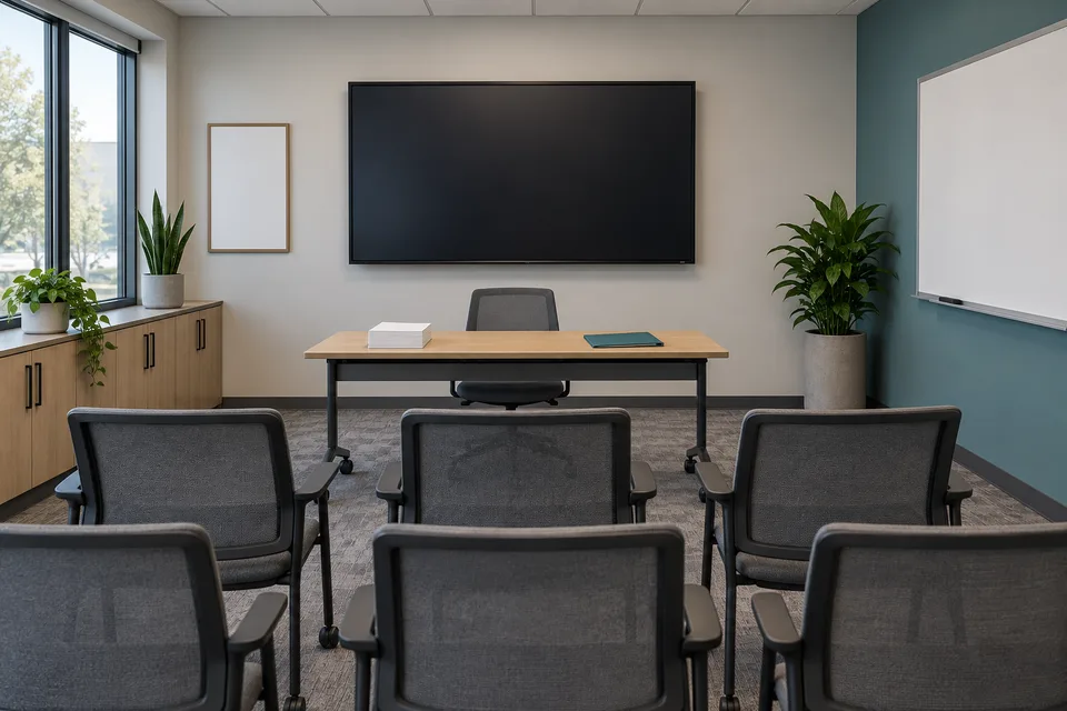 Training Room 2, prepared for a communication workshop.